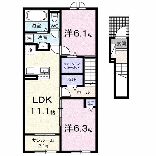 ホップIVの物件間取画像