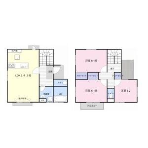 浅間ハイツ　Ｄの物件間取画像