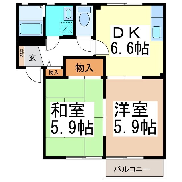 グリーンハイツの物件間取画像