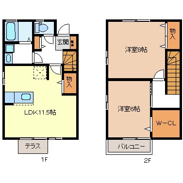 今井駅 徒歩27分 1階の物件間取画像