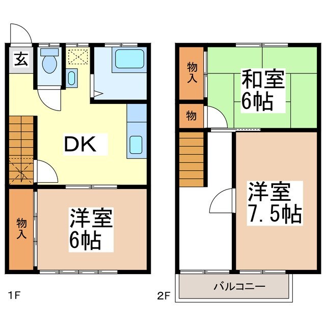 コーポ大北の物件間取画像