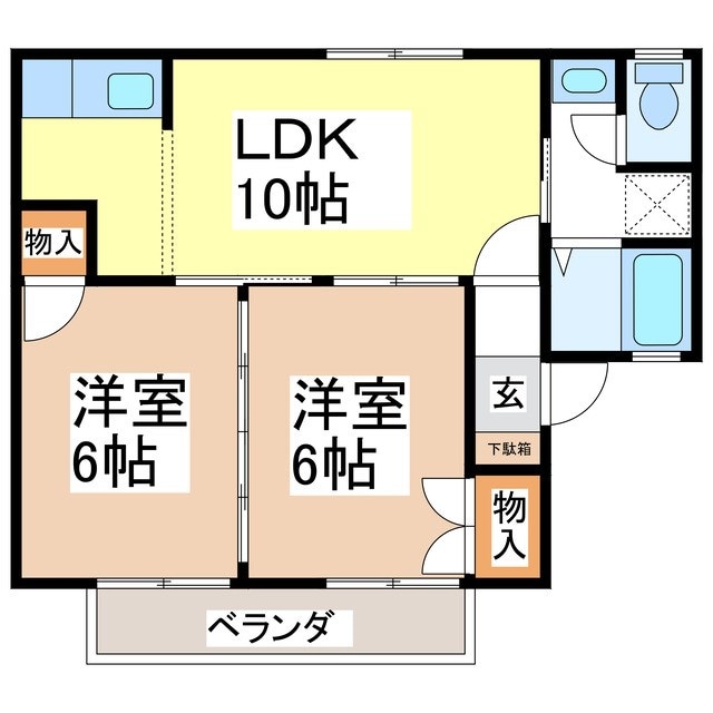 オリックスハイツあらいの物件間取画像