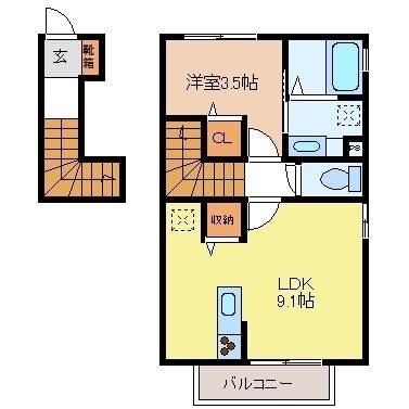 セジュール桃花の物件間取画像