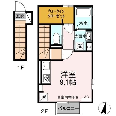 The海津の物件間取画像