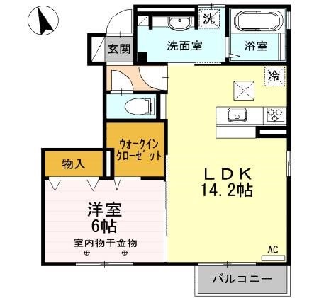 ブランシェ青木島　Aの物件間取画像