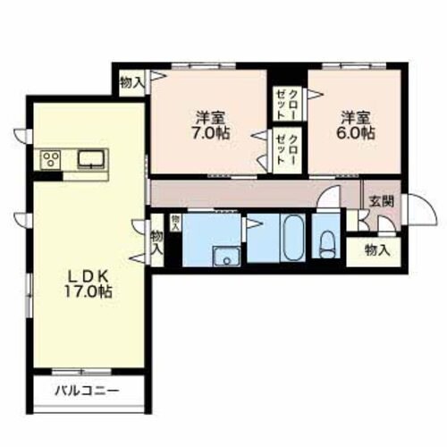 南松本駅 徒歩15分 3階の物件間取画像