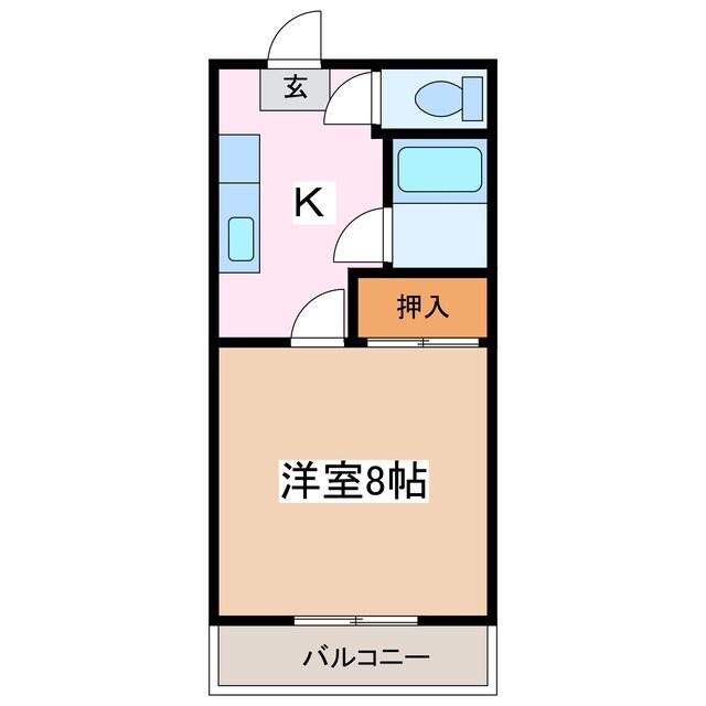 北松本駅 徒歩61分 2階の物件間取画像