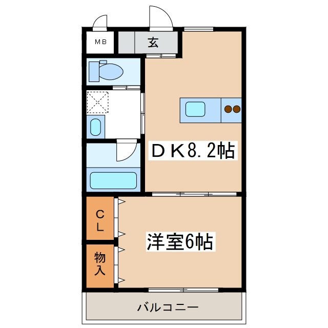 南松本駅 徒歩12分 1階の物件間取画像