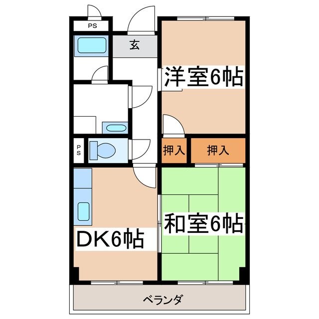 松本駅 バス15分  大久保工場団地線　征矢野口下車：停歩6分 3階の物件間取画像