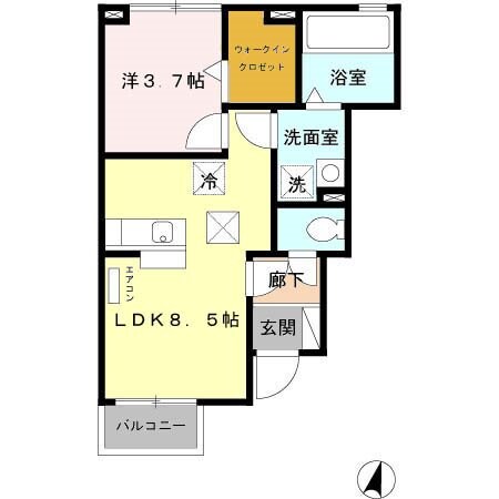 松本駅 徒歩43分 1階の物件間取画像