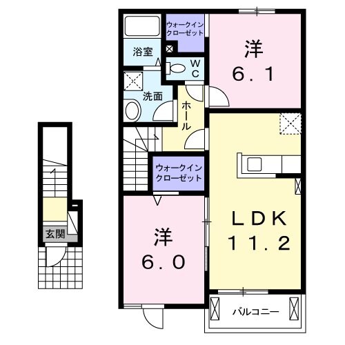 プレジールＫの物件間取画像
