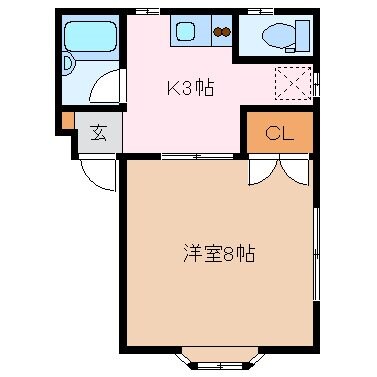 南松本駅 徒歩22分 1階の物件間取画像