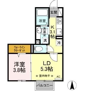 北松本駅 徒歩55分 2階の物件間取画像