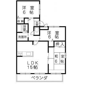 南松本駅 徒歩17分 6階の物件間取画像