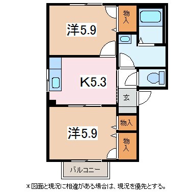 エスポワールひばりヶ丘の物件間取画像