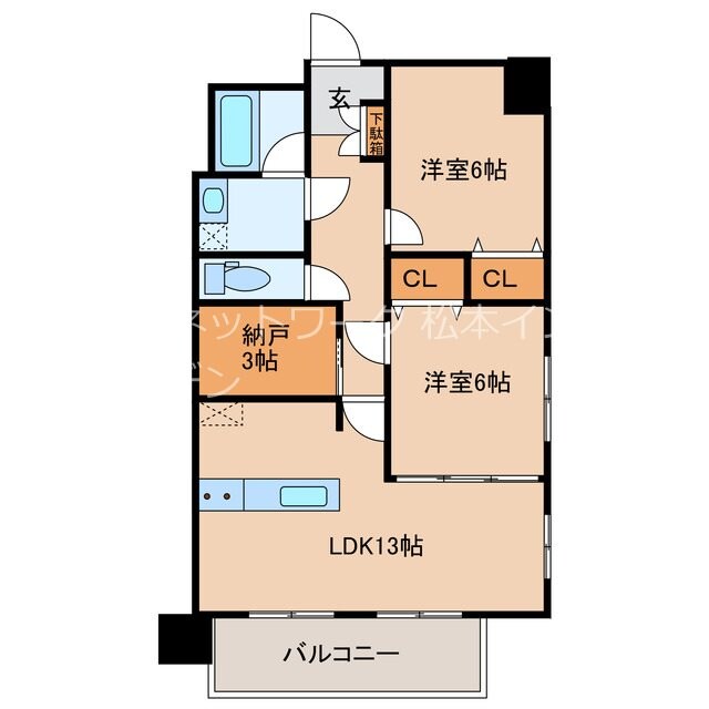 コンフォール深志の物件間取画像