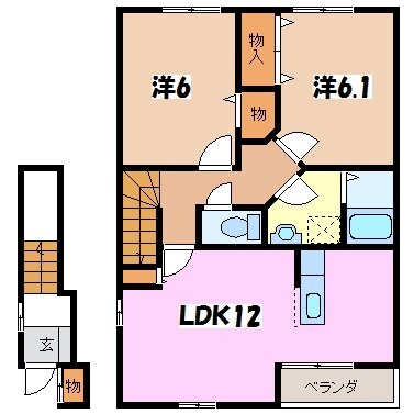 クラベールＭの物件間取画像