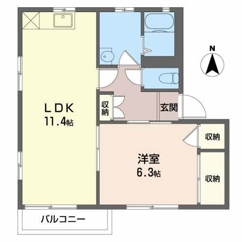 メゾンドシャルム　Ｃの物件間取画像