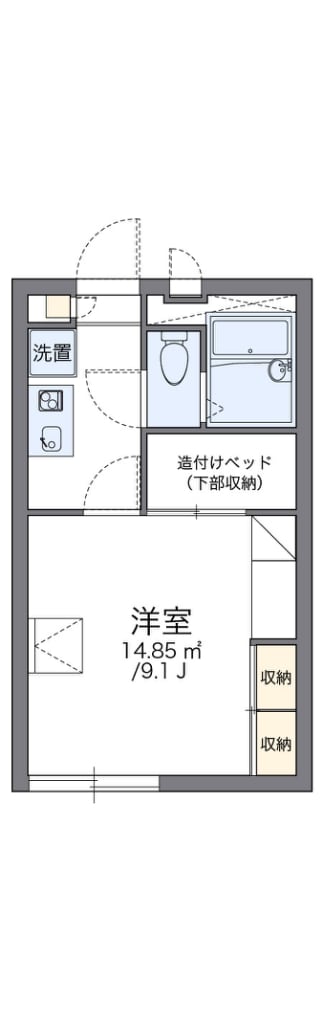 レオパレスさかきたの物件間取画像