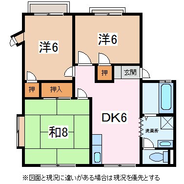 メモリーパレスAの物件間取画像