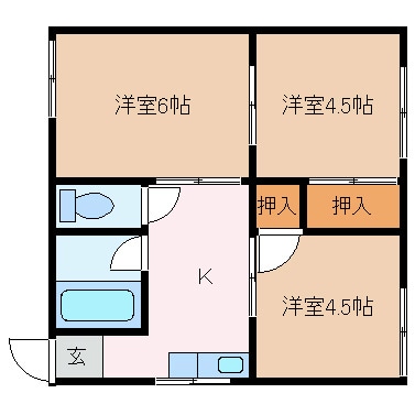 西村コーポラス南棟の物件間取画像