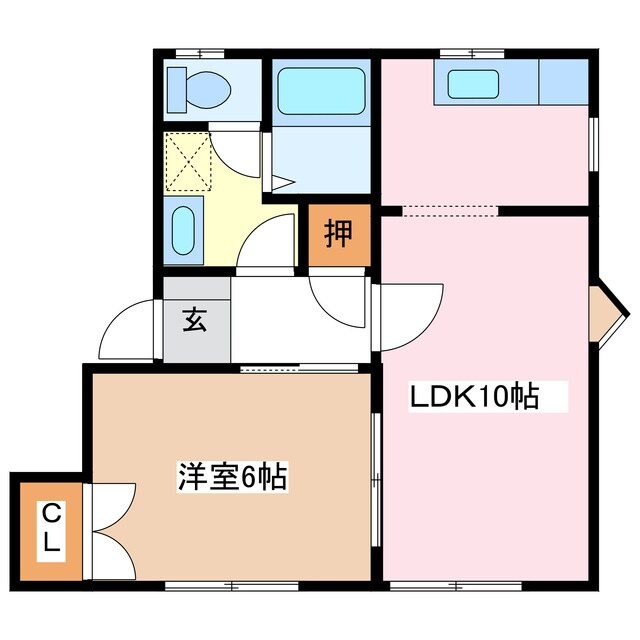 フレグランス並柳Dの物件間取画像