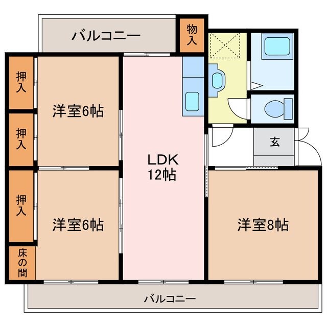 山王マンションの物件間取画像