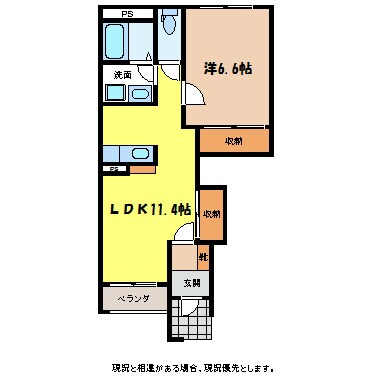 来里夢IIの物件間取画像