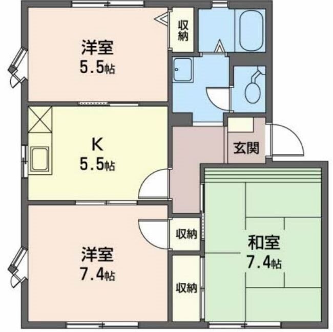 小町屋駅 徒歩14分 1階の物件間取画像