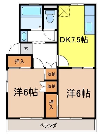 パルテール沢上の物件間取画像