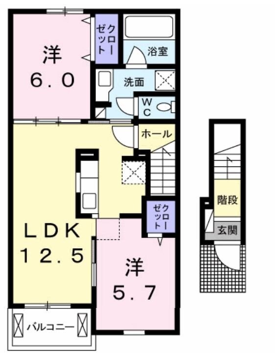 サンヒルズＡの物件間取画像