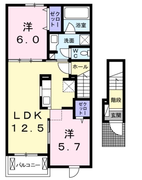 サンヒルズＢの物件間取画像