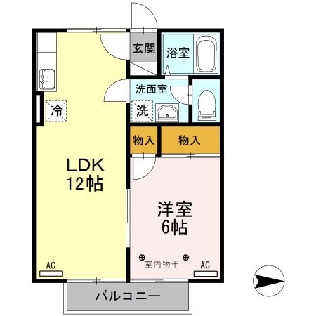 セジュール清水東の物件間取画像