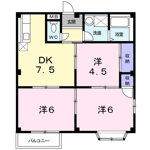 エルディム沙羅の物件間取画像