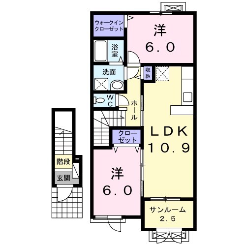 ソレイユIIの物件間取画像