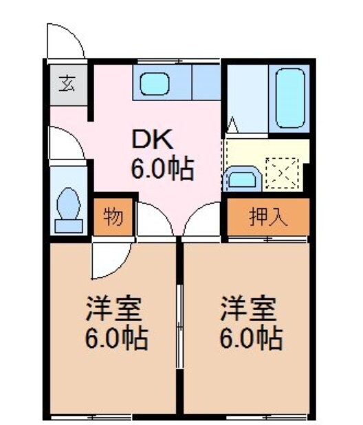 フォーブルＦ2の物件間取画像