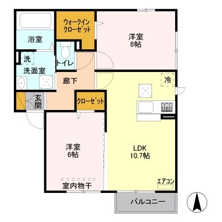 ジェルソミナＷの物件間取画像