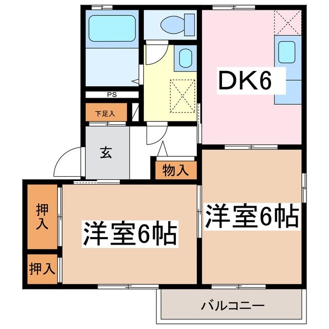 ディアスクラＤの物件間取画像