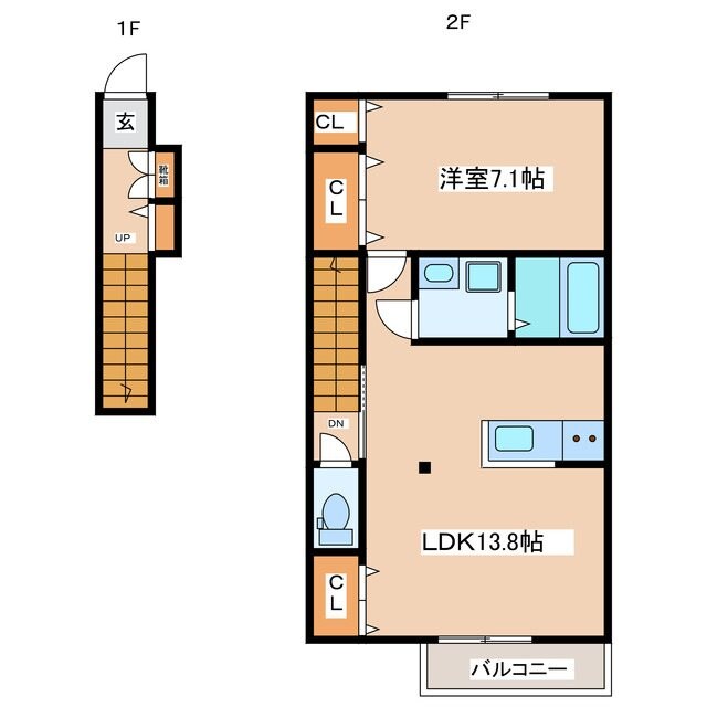 エスポアール蟻ヶ崎の物件間取画像