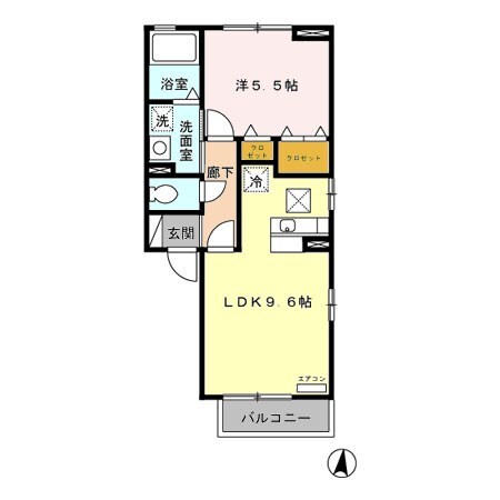 サンテラスＢの物件間取画像