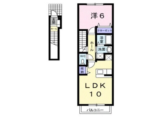 カルムメゾンＢ（境女塚）の物件間取画像