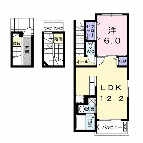 テ・ルサーマＣ（中町）の物件間取画像