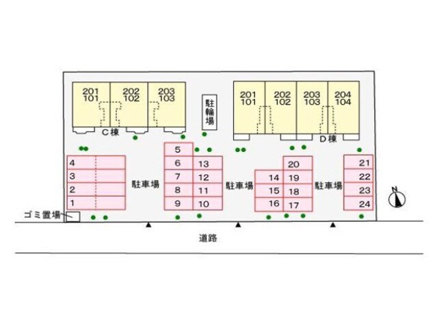 シプリエールＤ（境三ツ木）の物件外観写真