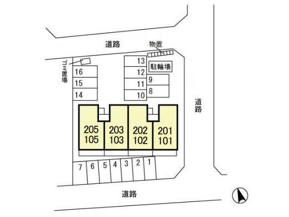 フリージアＭ（下植木町）の物件外観写真