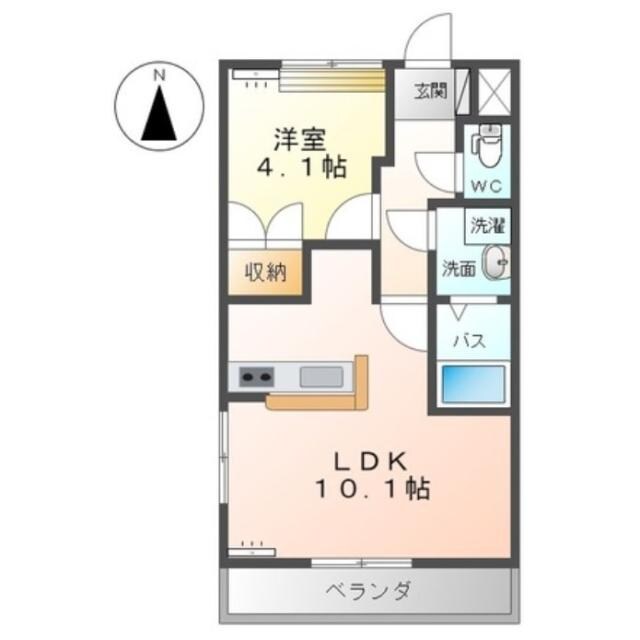 アリウス（八坂町）の物件間取画像
