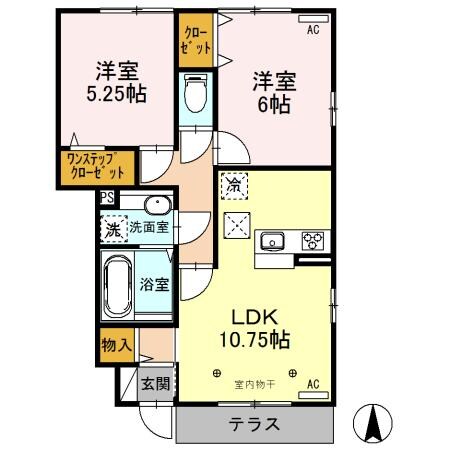 メゾン・ド・ミッシェル（北千木町）の物件間取画像