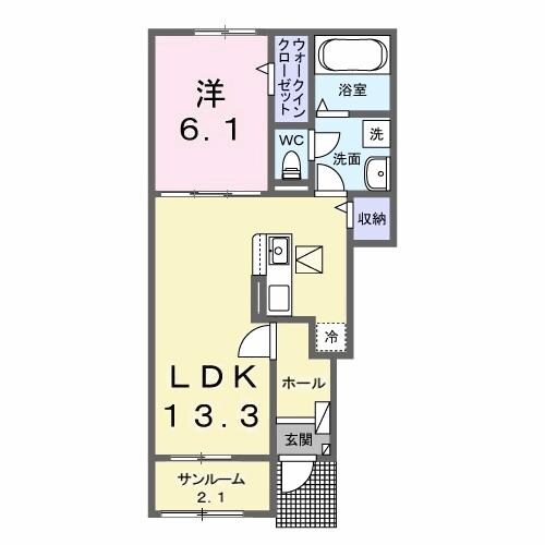 フェリス（宮子町）の物件間取画像