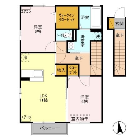 ファクトールC（宮古町）の物件間取画像