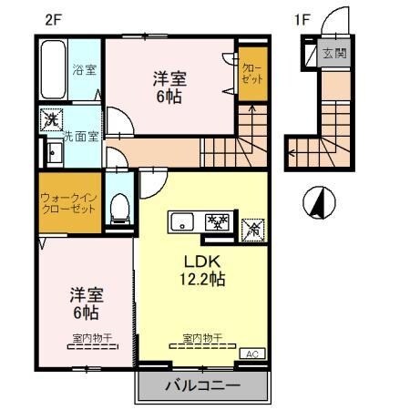 ヴォルガⅡ（曲沢町）の物件間取画像