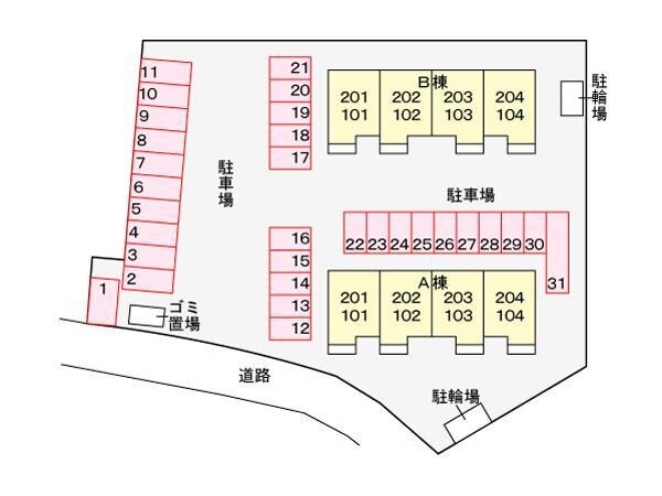 テラス田園A（市場町）の物件外観写真